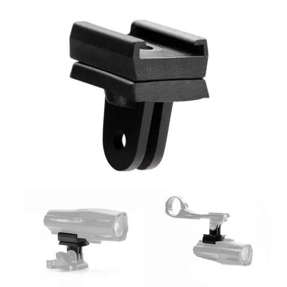 Cygolite GoPro-style headlight mount adapter with handlebar mounting examples