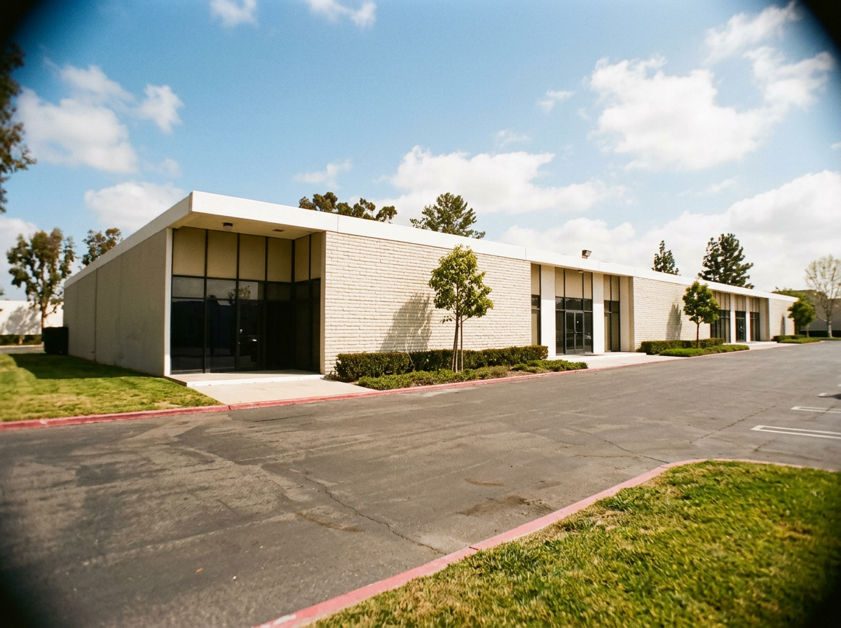 Cygolite's early Southern California headquarters building, photographed in the 1990s