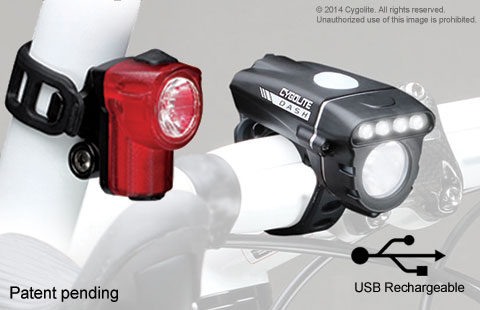 IP64 Water Resistant Modes for Night & Day Use Cygolite Dash 520 Lumen Headlight & Hotshot Micro 30 Tail Light Sturdy Flexible Mounts- USB Rechargeable Bicycle Light Combo Set Compact & Sleek 